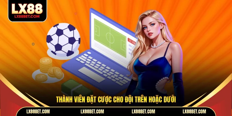 Thành viên đặt cược cho đội trên hoặc dưới